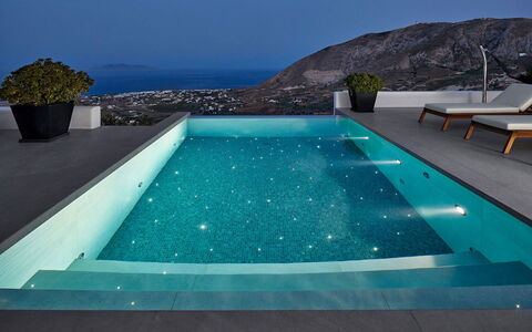 Villa Kenan: Blue, Swimming Pool, Flooring, Floor, Composite Material, Resort, Tile, Leisure, Water Feature, Hotel