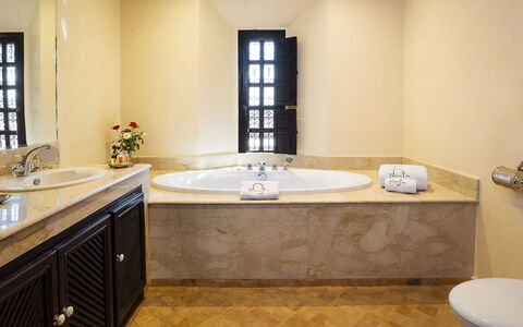 Le Palais du Roi: Bathroom, Bathroom Sink, Flooring, Plumbing Fixture, Interior Design, Wall, Floor, Sink, Tap, Ceiling