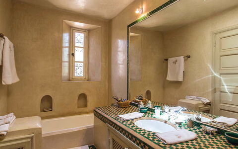 Villa Hasna: Interior Design, Flooring, Plumbing Fixture, Floor, Bathroom, Plumbing, Room, Tap, Tile, Sink
