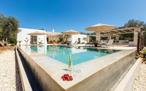 Villa Olivella: Swimming Pool, Resort, Estate, Shade, Eco Hotel, Villa, Hacienda, Landscaping, Outdoor Furniture, Sunlounger