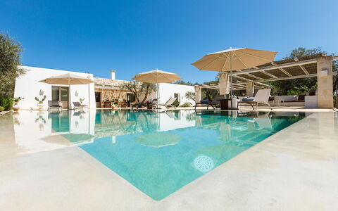 Villa Olivella: Swimming Pool, Resort, Outdoor Furniture, Umbrella, Sunlounger, Estate, Eco Hotel, Shade, Chair, Villa