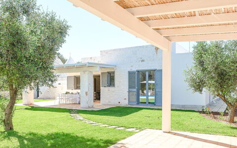 Trulli Heaven: Home, Door, Garden, Estate, Shade, Porch, Column, Landscaping, Outdoor Structure, Backyard