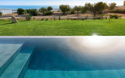 Villa Miriam: Blue, Swimming Pool, Composite Material, Resort, Shade, Eco Hotel, Water Feature, Landscaping, Tile, Tropics