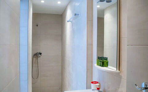 Casa le Rose: Bathroom, Flooring, Plumbing Fixture, Interior Design, Wall, Floor, Toilet, Plumbing, Tap, Tile