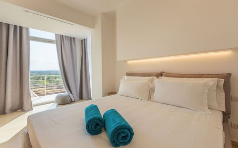 Villa Panita: Interior Design, Furniture, Wood, Bedroom, Bed, Flooring, Floor, Bed Sheet, Bedding, Bed Frame