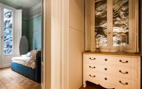 Letizia: Furniture, Interior Design, Bedroom, Wall, Bed, Flooring, Floor, Wood, Room, Bed Sheet