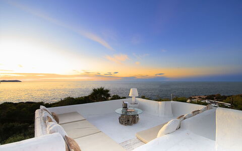 Sa Galera Villa: Sky, Blue, Horizon, Sea, Ocean, Coast, Tropics, Resort, Dusk, Evening