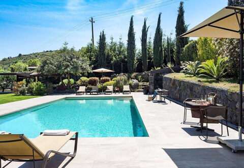 Villa Monte Serra: Swimming Pool, Outdoor Furniture, Resort, Shade, Eco Hotel, Furniture, Composite Material, Umbrella, Flagstone, Leisure