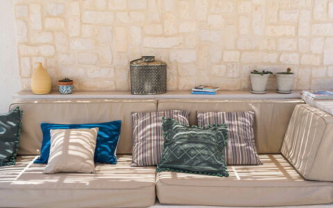 Villa Camporeale: Furniture, Cushion, Couch, Interior Design, Throw Pillow, Pillow, Living Room, Floor, Home