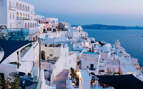 Villa Apanema: Blue, Horizon, Town, Sea, Coast, Ocean, Resort Town, Balcony, Hotel