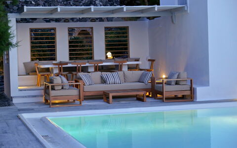 Presidential Villa: Furniture, Swimming Pool, Outdoor Furniture, Wood, Chair, Resort, Shade, Composite Material, Sunlounger, Outdoor Table