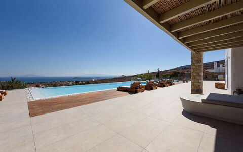 Villa Melina: Flooring, Floor, Composite Material, Shade, Tile, Swimming Pool, Flagstone, Concrete, Design, Column