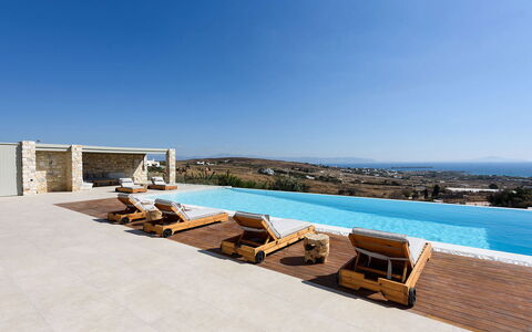 Villa Melina: Blue, Composite Material, Shade, Swimming Pool, Design, Column, Flagstone, Tile, Villa