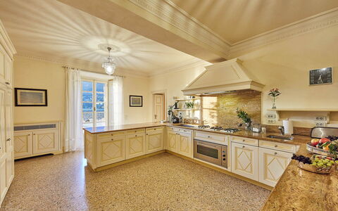 Villa Silva: Kitchen, Interior Design, Flooring, Ceiling, Floor, Cabinetry, Countertop, Furniture, Home, Lighting