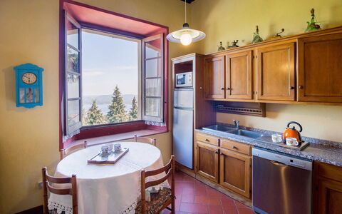 Mariuccia 1: Furniture, Interior Design, Room, Chair, Ceiling, Wood Stain, Kitchen & Dining Room Table, Cabinetry, Dining Room, Hardwood