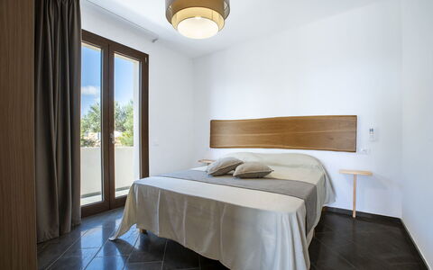 Villa Priscilla: Interior Design, Wood, Flooring, Floor, Bedroom, Furniture, Bed, Ceiling, Room, Lighting