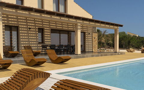 Villa Priscilla: Wood, Architecture, Shade, Swimming Pool, Composite Material, Porch, Outdoor Furniture, Chair, Estate, Outdoor Structure