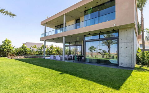 Villa Nadia: Sky, Architecture, Home, Estate, Shade, Mansion, Lawn, Villa, Landscaping