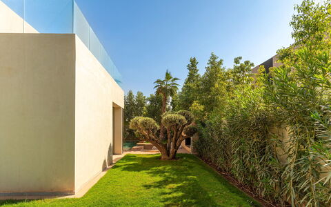 Villa Hamza: Shrub, Garden, Landscaping, Estate, Shade, Design, Backyard, Yard, Villa, Hacienda