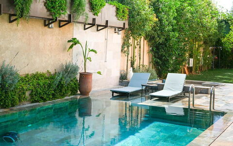 Villa Habiba: Swimming Pool, Water, Outdoor Furniture, Resort, Furniture, Composite Material, Water Feature, Sunlounger, Shade, Eco Hotel