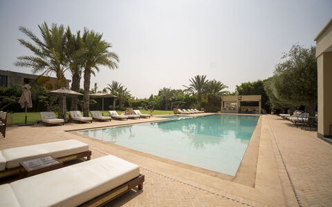 Villa Malak: Swimming Pool, Resort, Outdoor Furniture, Thermae, Sunlounger, Eco Hotel, Estate, Hacienda, Hotel, Umbrella