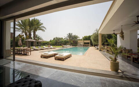 Villa Malak: Swimming Pool, Resort, Outdoor Furniture, Furniture, Eco Hotel, Sunlounger, Estate, Thermae, Shade, Chair