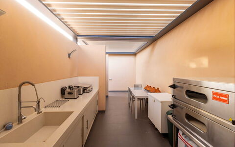 Villa Malika: Ceiling, Interior Design, Flooring, Floor, Countertop, Kitchen, Plumbing, Design, Daylighting, Chair