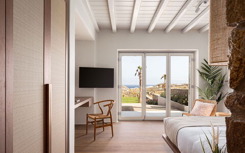 Villa Aspasia: Interior Design, Furniture, Home, Apartment, Floor, Bedroom, Bed, Design, Wood Stain, Bedding
