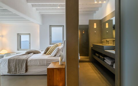 Villa Atlante: Interior Design, Ceiling, Flooring, Floor, Bedroom, Furniture, Bed, Apartment, Room, Bedding
