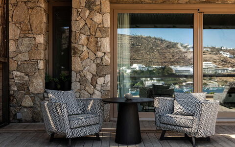 Villa Elettra: Furniture, Outdoor Furniture, Chair, Wicker, Coffee Table, Club Chair, Outdoor Table, Armrest, Living Room, Shade