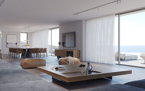 Villa Socrate: Furniture, Interior Design, Couch, Flooring, Living Room, Floor, Wood, Table, Coffee Table, Room