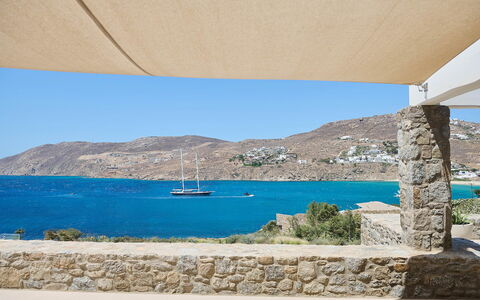 Villa Socrate: Furniture, Chair, Table, Sea, Coastal And Oceanic Landforms, Coast, Shade, Outdoor Furniture, Natural Material, Ocean