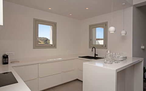 Villa Chimera: Countertop, Kitchen, Interior Design, Flooring, Wall, Furniture, Floor, Cabinetry, Ceiling, Sink