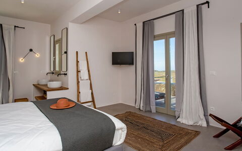 Villa Chimera: Furniture, Interior Design, Bedroom, Bed, Home, Floor, Chair, Room, Linens, Bedding