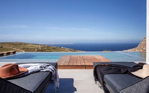 Villa Chimera: Furniture, Outdoor Furniture, Sea, Chair, Hardwood, Chaise Longue, Wood Flooring, Couch, Resort