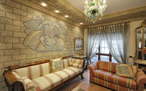 Apartment Bright: Furniture, Interior Design, Flooring, Wall, Floor, Wood, Ceiling, Couch, Lighting, Living Room