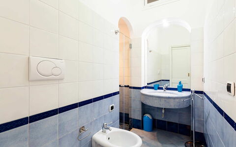 Casa Dorothea 1: Flooring, Floor, Plumbing Fixture, Interior Design, Bathroom, Bathroom Sink, Tap, Tile, Plumbing, Sink