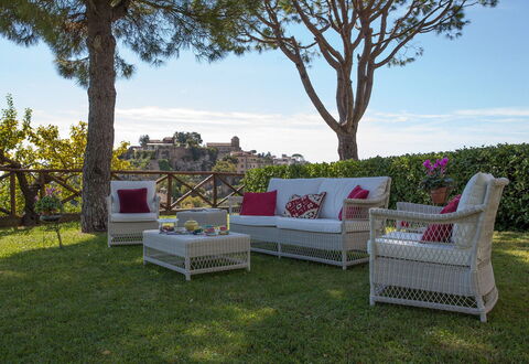 Casa Ravello with Garden: Furniture, Outdoor Furniture, Chair, Garden, Lawn, Yard, Landscaping, Shade, Armrest, Patio