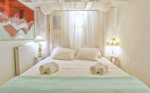 Sunkiss Villa: Bed, Interior Design, Furniture, Bedroom, Bedding, Wall, Bed Sheet, Linens, Floor, Room