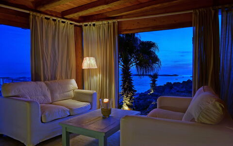 Sunkiss Villa: Furniture, Interior Design, Lighting, Room, Curtain, Sea, Living Room, Chair, Resort, Eco Hotel