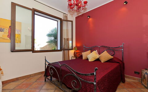 Villa Athena: Furniture, Interior Design, Bed, Bedroom, Wall, Wood, Flooring, Floor, Bed Sheet, Room