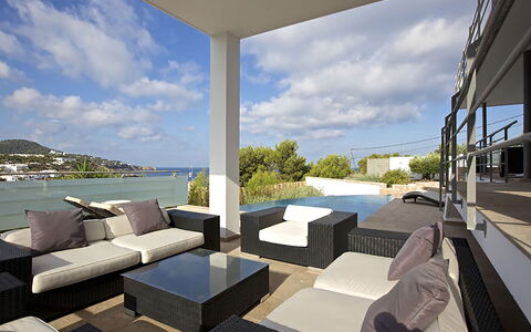 Villa Bridget: Furniture, Chair, Outdoor Furniture, Resort, Table, Apartment, Balcony, Shade, Swimming Pool, Eco Hotel