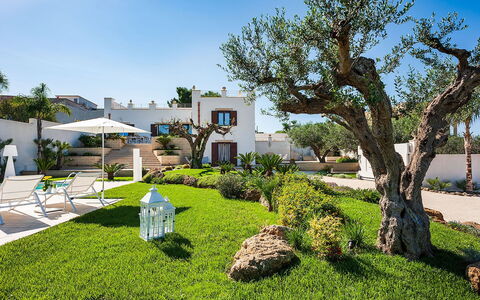 Villa la Pigna: Garden, Shrub, Landscaping, Estate, Hacienda, Shade, Yard, Lawn, Resort