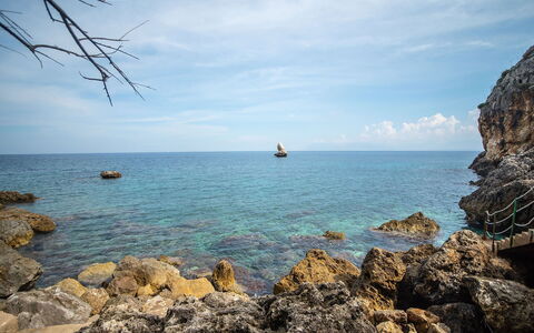 Villa la Randa: Blue, Water, Rock, Body Of Water, Sea, Coastal And Oceanic Landforms, Coast, Ocean