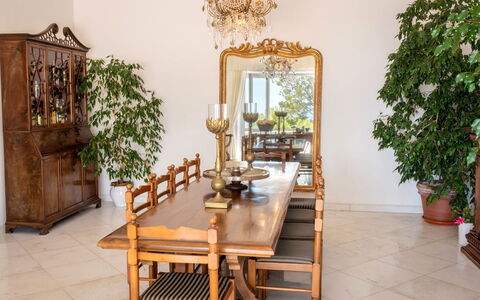 Villa Lamaro: Furniture, Interior Design, Wood, Flooring, Table, Floor, Lighting, Room, Chair, Dining Room