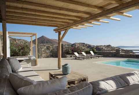 Villa Mycenaean: Shade, Pergola, Outdoor Structure, Outdoor Furniture, Resort, Column, Beam, Villa, Swimming Pool