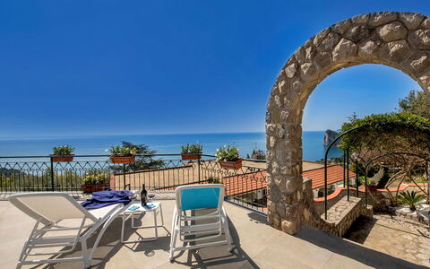 Villa Sea Breeze: Blue, Sea, Coast, Ocean, Resort, Chair, Balcony, Kitchen & Dining Room Table, Beach, Eco Hotel