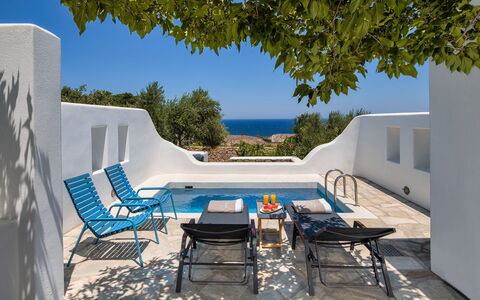 Villa Vorias: Blue, Furniture, Shade, Outdoor Furniture, Chair, Design, Resort, Sunlounger, Swimming Pool, Villa
