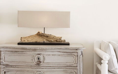 Campani Villa: Furniture, Natural Material, Drawer, Dresser, Paint, Nightstand, Lamp, Living Room, Sideboard, Picture Frame