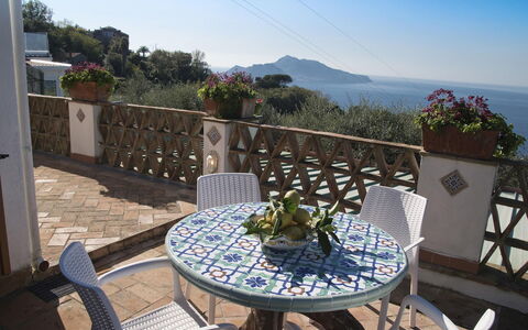 Casa 2 Ulivi: Furniture, Sea, Coastal And Oceanic Landforms, Flowerpot, Chair, Coast, Ocean, Houseplant, Resort, Outdoor Table